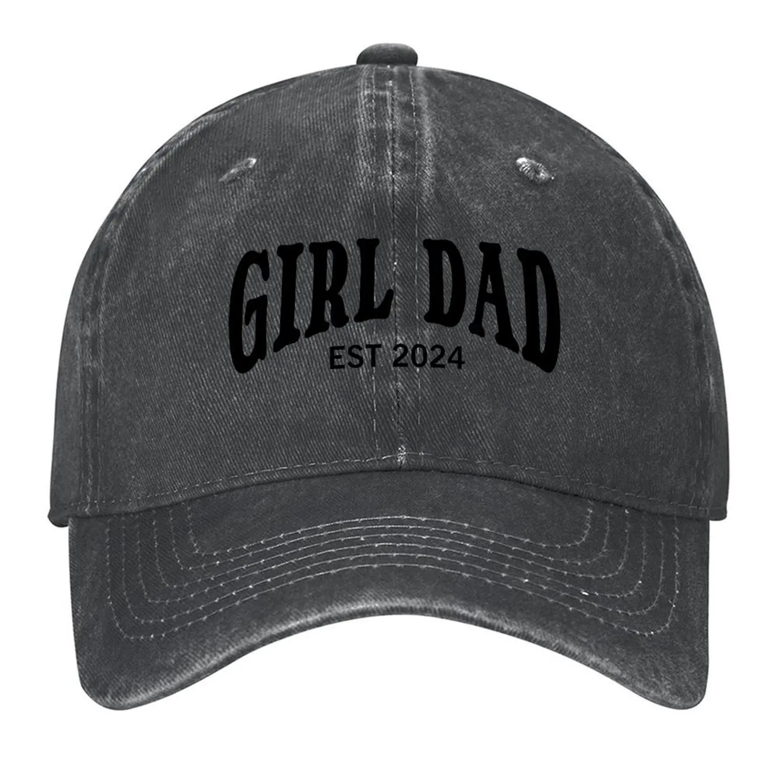 

Girl Dad EST 2024 Baseball Cap custom Hat Hat Beach Ball Cap foam party Hat Elegant Women's Hats Men's