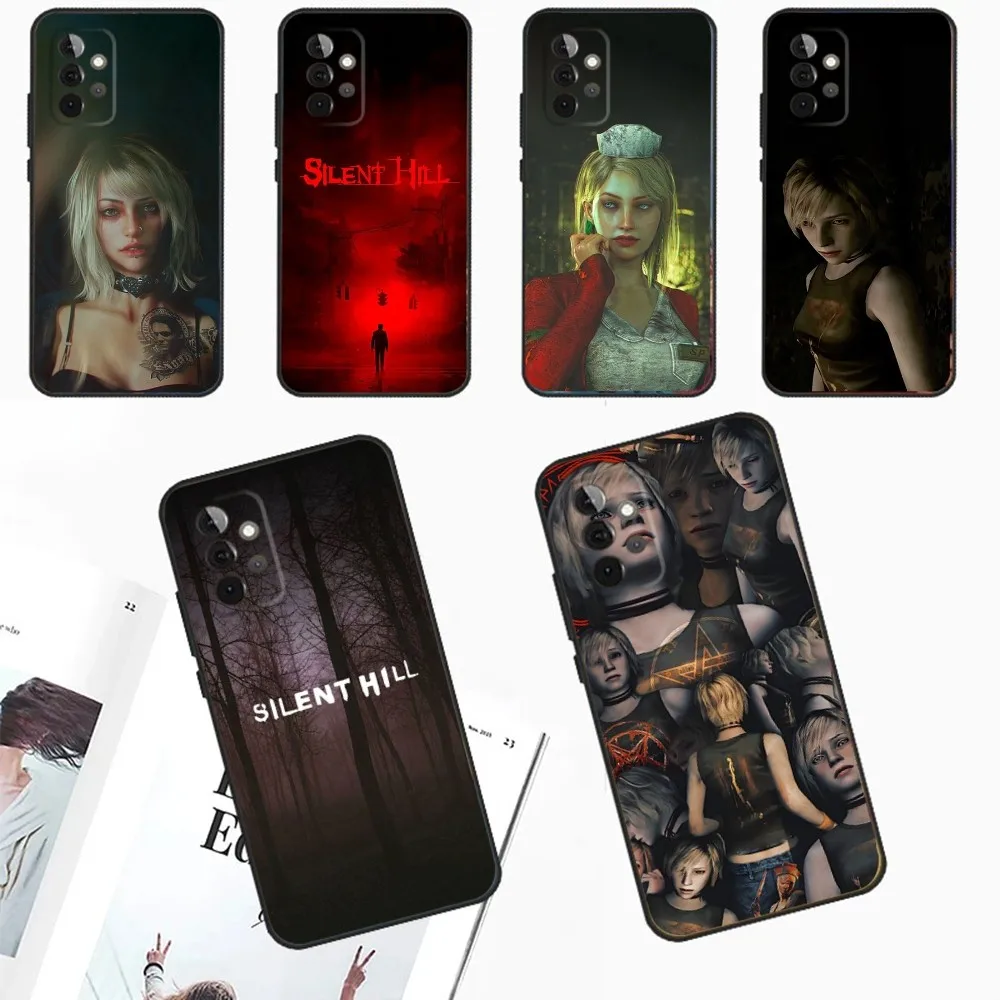 Game S-Silent H-Hill P Phone Case For Samsung Galaxy A13,A21s,A22,A31,A32,A52,A53,A71,A80,A91 Soft Black Phone Cover