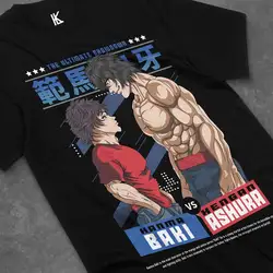 Baki X Ashura Anime T Shirt Graphics Unisex S -5XL Cotton Y2k Top Camisetas Aesthetic