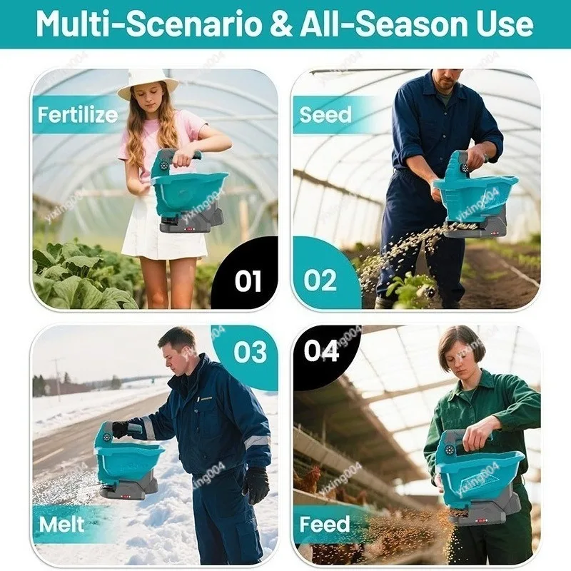 Portable Agricultural Sowing & Fertilizer Spreader for Soybean Vegetable
