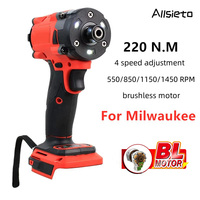 Brushless Cordless Impact Screwdrive Wrench 220N.M Torque 1/2\