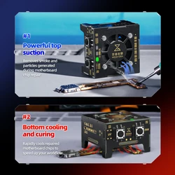 Qianli Mega-Idea 2 IN 1 5V UV Curing Light Lamp with Turbo Cooling Fans for Mobile Phone Motherboard IC Chip PCB Repair