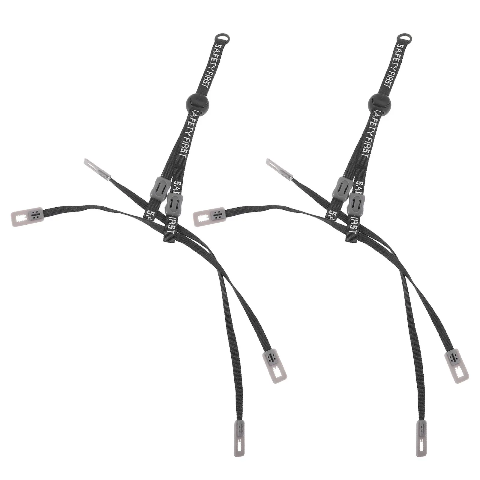 

2Pcs Adjustable Hard Hat Chin Strap Black Coin Bead Lock Construction Strap Replacement Safety Chinstraps for Work