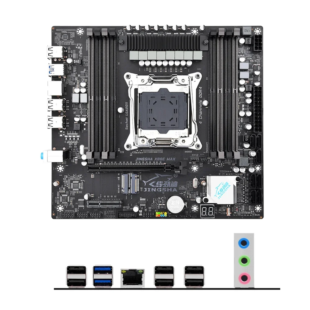 

X99E MAX PC LGA2011-3 Motherboard 8*DDR4 Mainboard Desktop Mainboard NVME/SATA M.2 USB2.0 SATA 3.0 RJ45 PCIE3.0 X16/x4