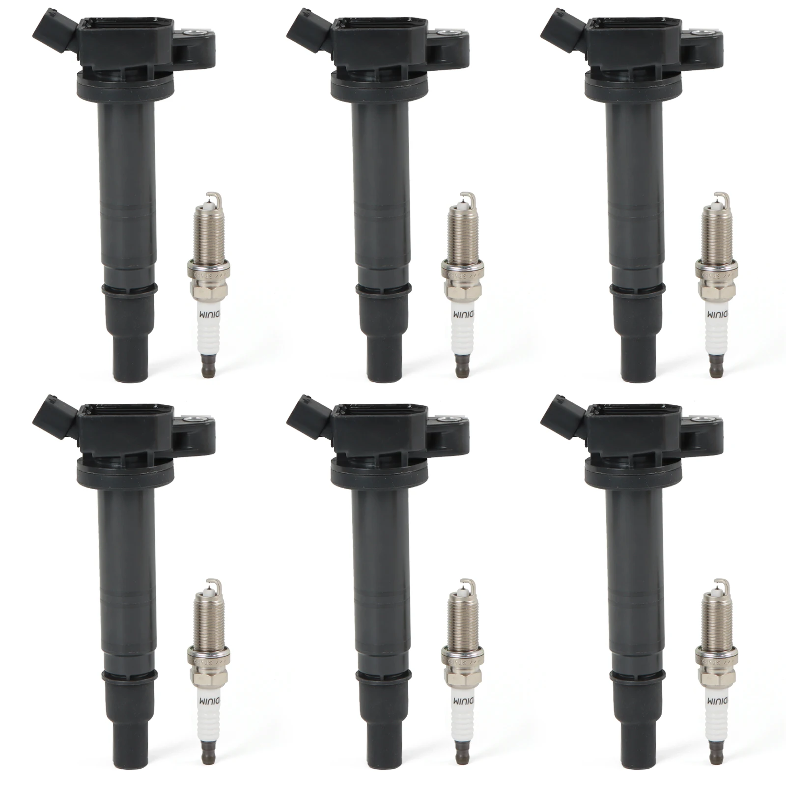 

6Pcs Ignition Coil & 6Pcs Iridium Spark Plug Toyota Tacoma 4Runner Tacoma Scion 4.0 5.0 UF495 90919A2001 9091902248