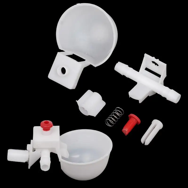 10Pcs Automatic Poultry Drinking Bowl with 9.5Mm Water Pipe Pigeon Bird Chicken Coop Drinker Water Drinking Cups Animal Waterer