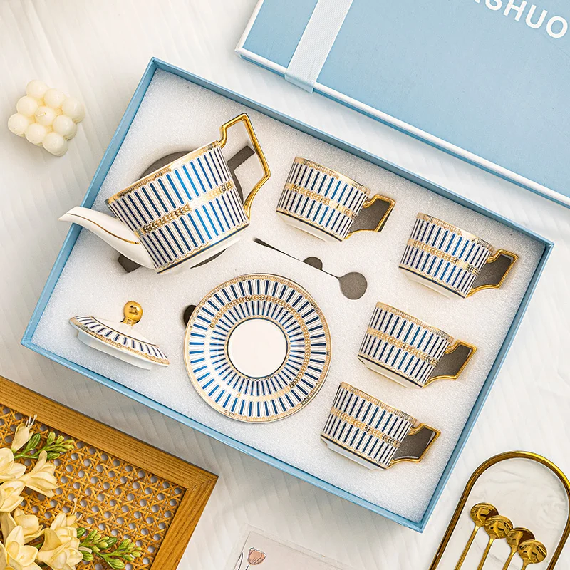 

Coffee cup cup saucer set British afternoon tea set gift box