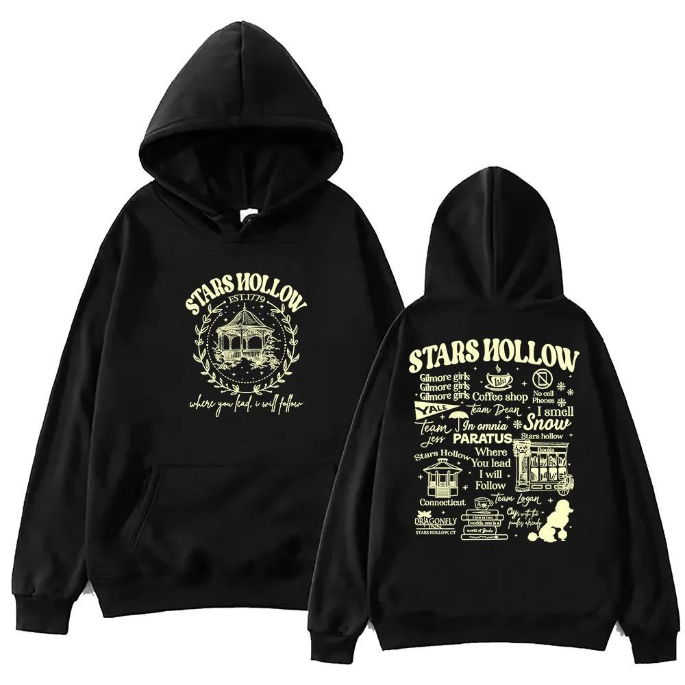 

Stars Hollow Where You Lead I Will Follow Hoodie Unisex Harajuku Pullover Tops Long Sleeve Hoodies Muisc Tour Fans Gift