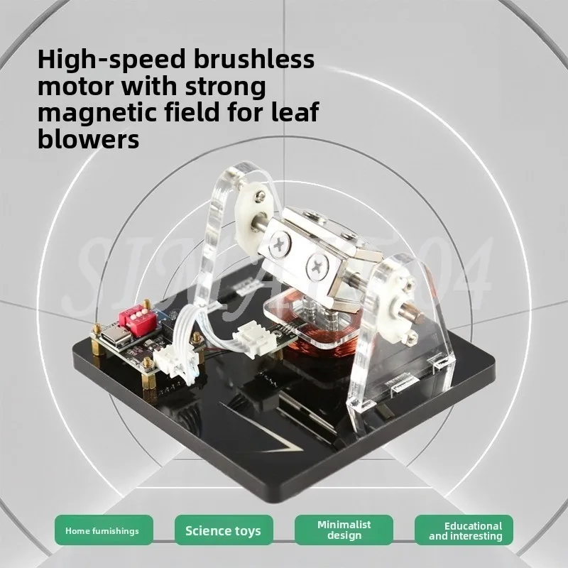 

High Speed Brushless Motor Model Hall Motor Ornament Science Fiction Toy DIY Kit External Rotor Motor Model