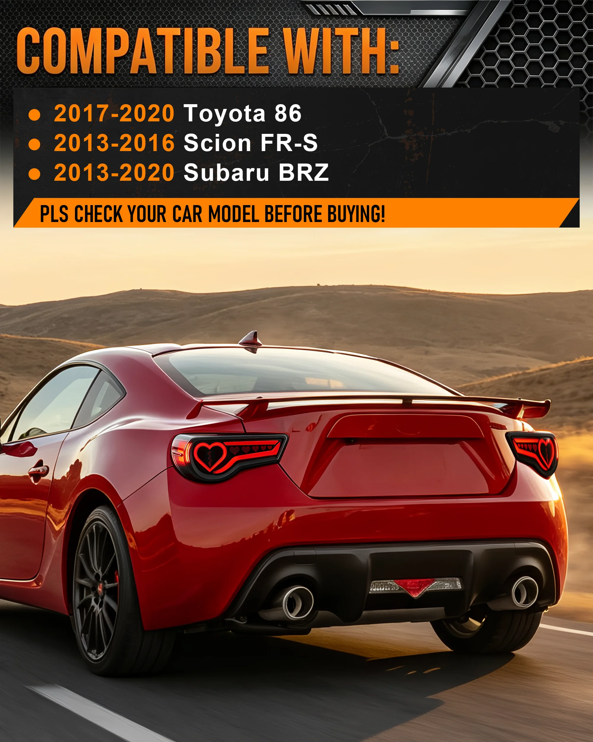 LED Tail Lights for Toyota 86 GT86 FT86 1st Gen 2017-2020 Startup Animation Taillights Assembly for 2013-2020 Subaru BRZ Model