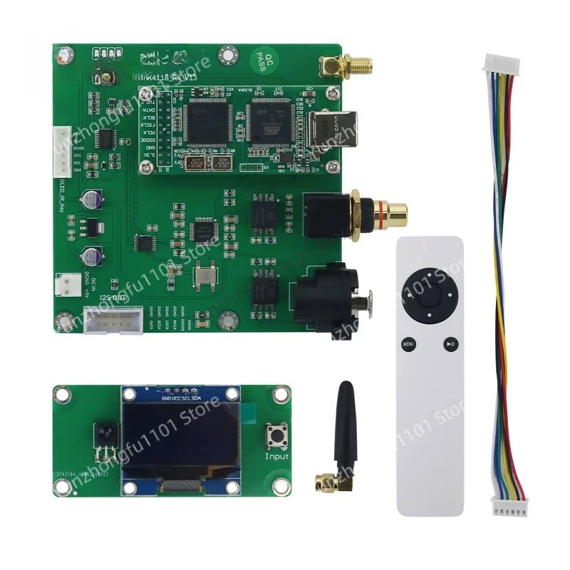 AK4118 USB/Coaxial/Optical/AES To IIS Audio Receiver Board Support for XMOS/Amanero with Remote Control