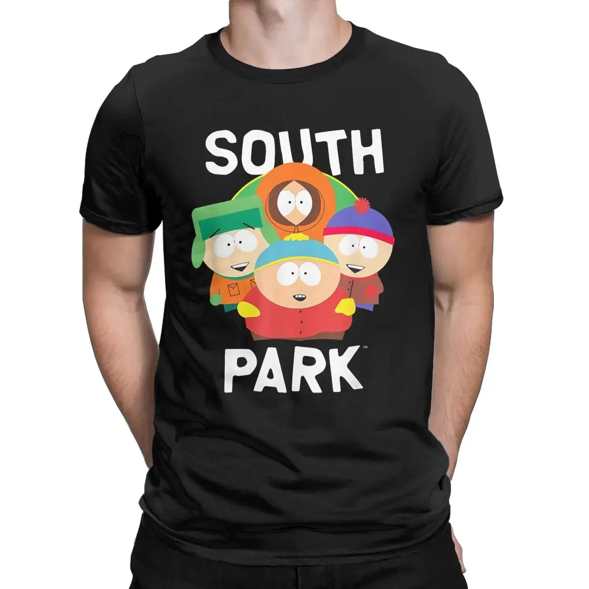 Men T-Shirts Souths Parks Gang Fashion Cotton Tee Short Sleeve Funny Cartoon Humor Cute Comic T Shirts Crewneck merchandise