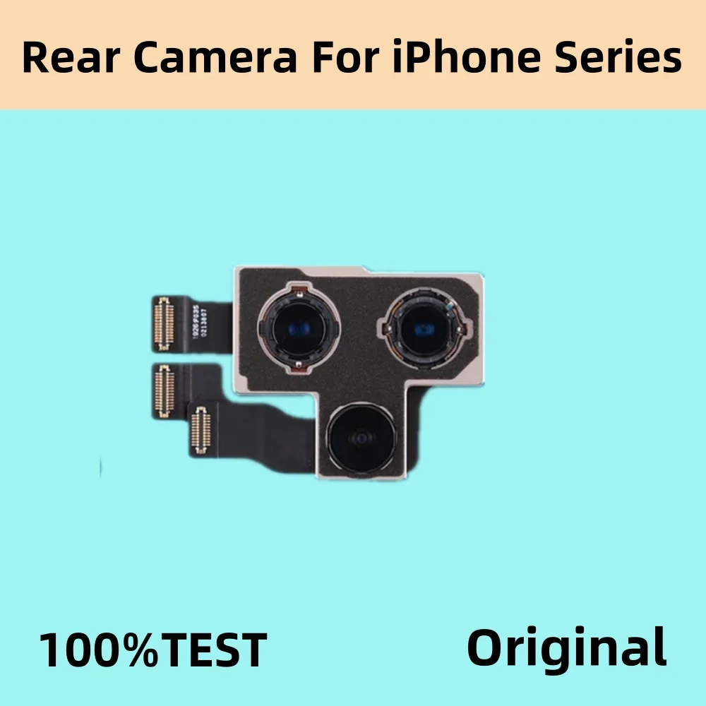 100% Working NO Repaired Back Rear Camera With Flash Module Sensor Flex Cable For iPhone11 12 13 Mini 14 Plus 14Pro Max