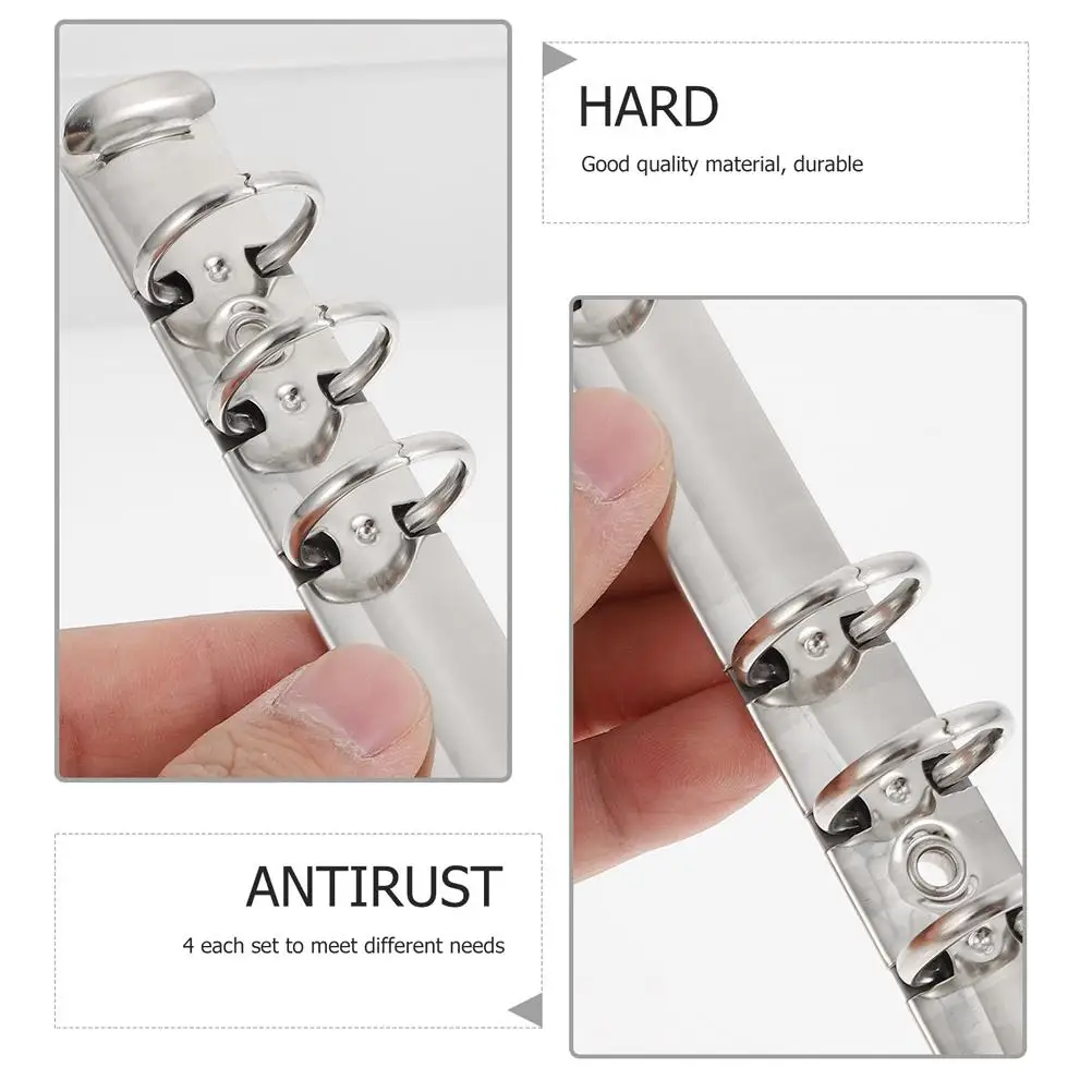 6 Pcs Loose Leaf Binder Inner Core Metal Rings A6 6 Hole Notebook Office Accessories DIY Photo Album Decorative Clips