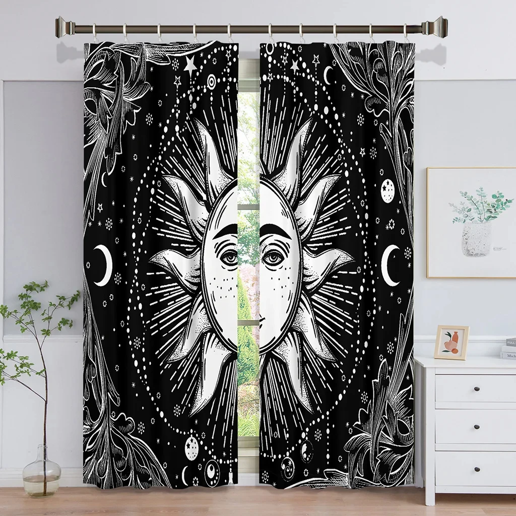 Tarot Mancha Spiritual Luxury Blackout Window Curtains for Bedroom Living Room Bathroom Kicthen Door High Shading New Fashion