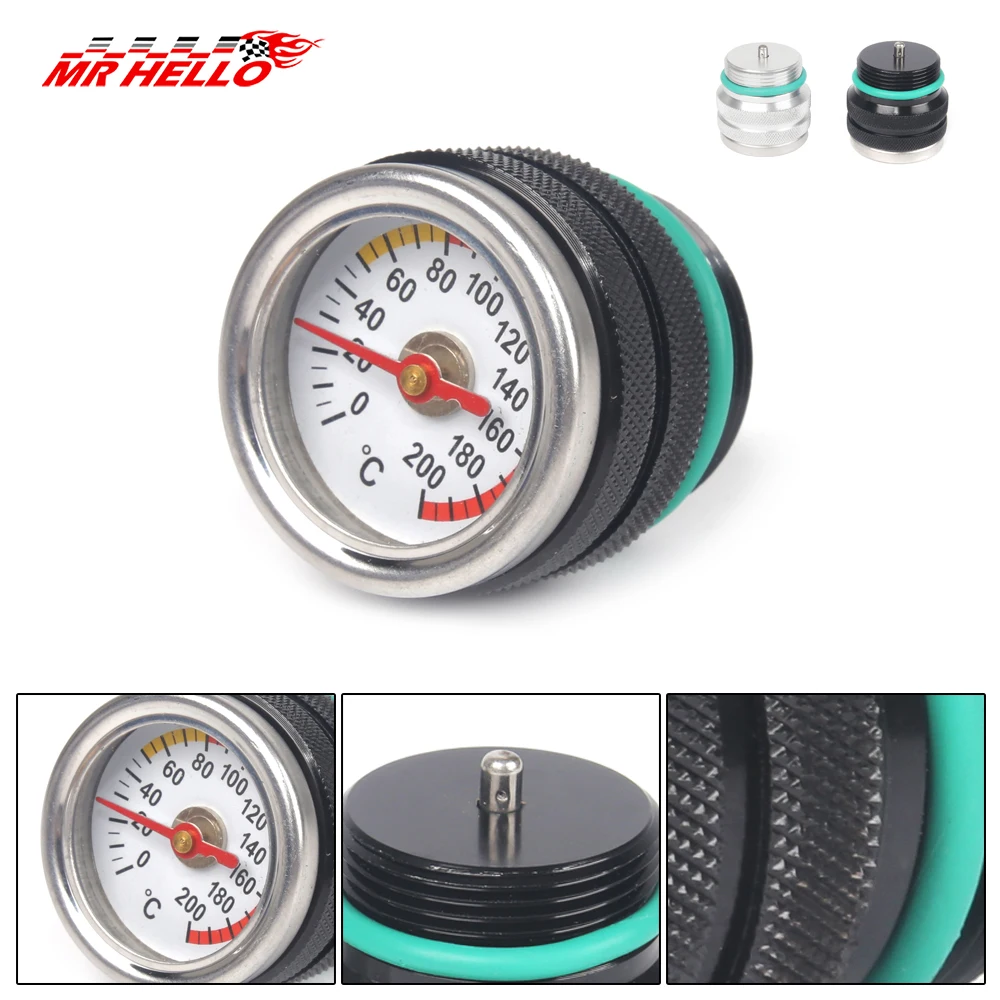 

Motorcycle Engine Temperature Gauge Oil Cap Tank Temperature Gauge For Kawasaki 650 KLR 1987-1998