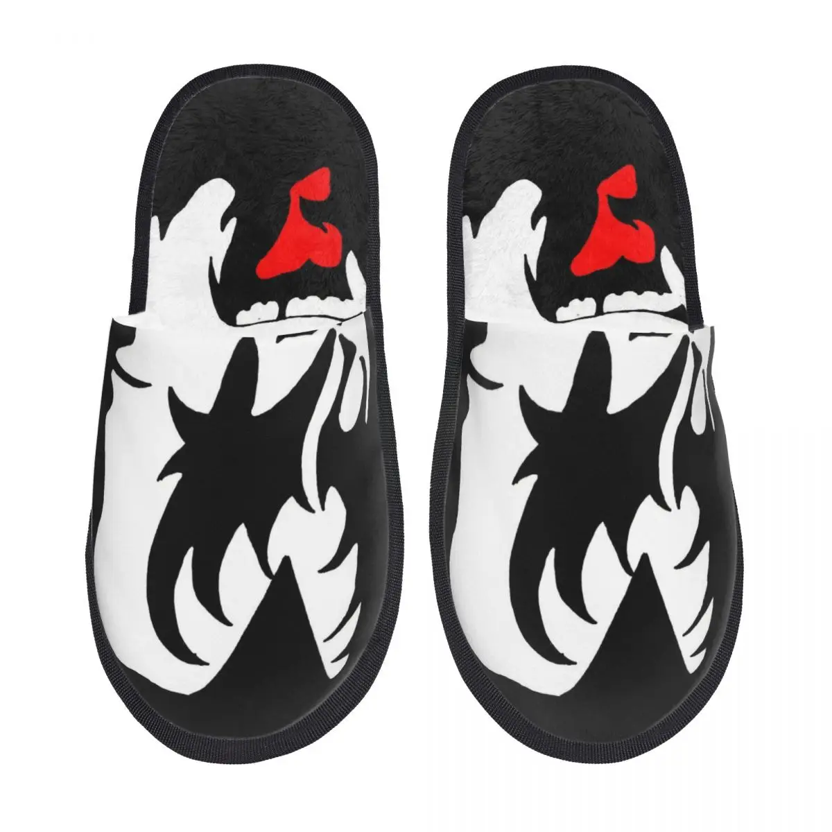 The Demon Kiss Band Gene Simmons accesorios para hombres y mujeres, zapatillas peludas, cómodas, especiales, para el hogar