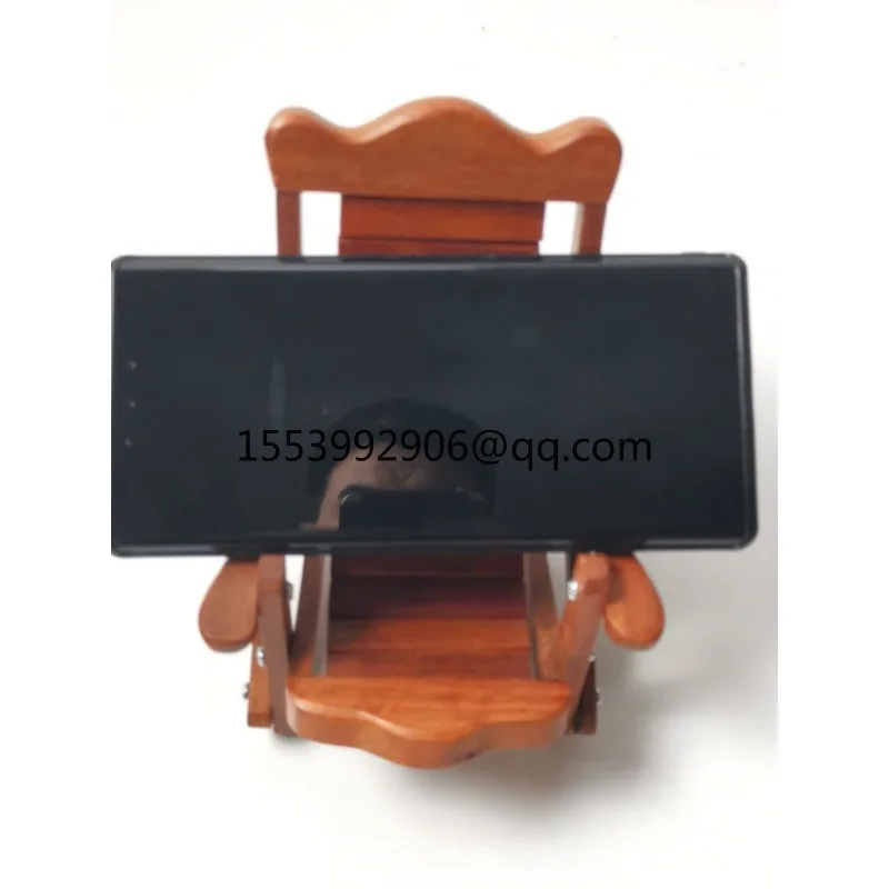 Solid wood mobile phone holder rosewood creative wooden desktop lazy bracket mahogany micro-furniture recliner small ornament