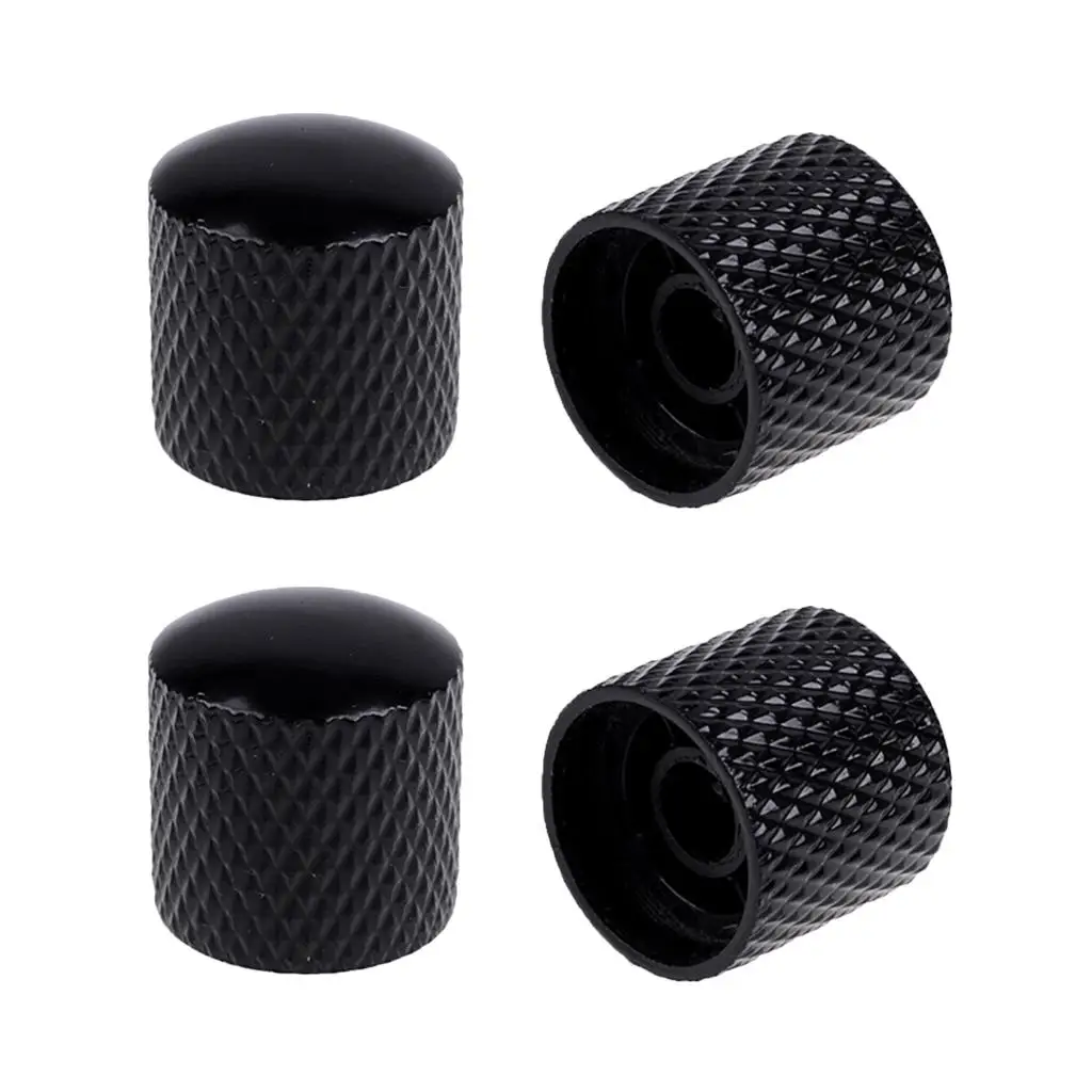 Brass Tone Volume Button Cap Potentiometer Tuning Cylinder Knob Metal Accessory for Electric Guitar Bass Upgrade
