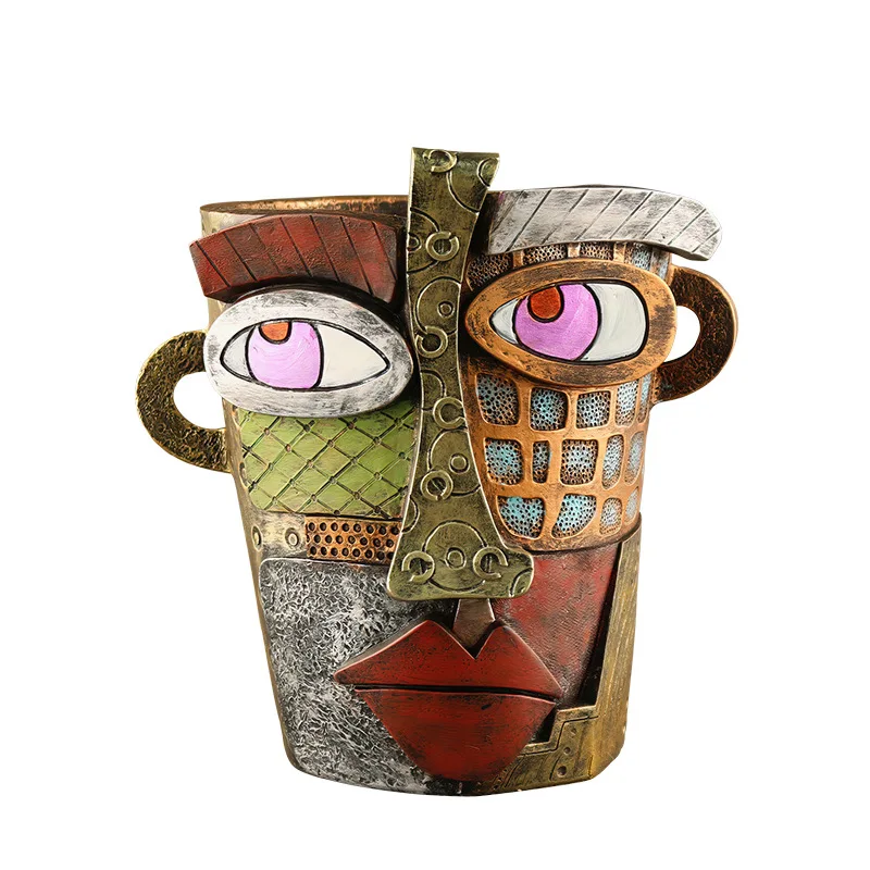 

Picasso flowerpot abstract beauty flowerpot ornament color face art resin flowerpot