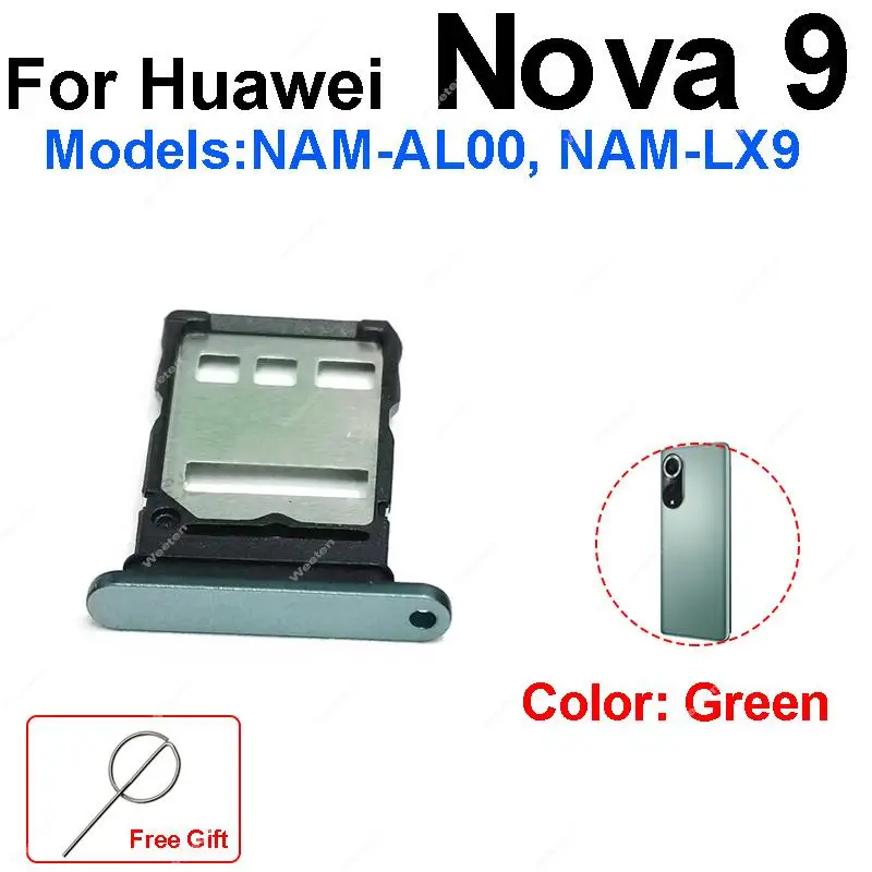 SIM Card Tray For Huawei Nova 9 nova 9  Sim Card Holder   Card Reader Adapters Slot Socket Replacement