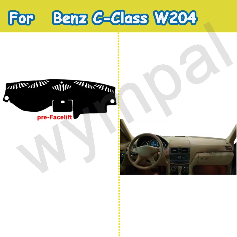 Чехол на приборную панель автомобиля, накидка на ковер для Mercedes-Benz C-Class W204 2008-2014 LHD C-Klasse C180 C200 C220 C250 C300 Чехол на приборную панель автомобиля, накидка на ковер для Mercedes-Benz C-Class W204 2008-2014 LHD C-Klasse C180 C200 C220 C250 C300