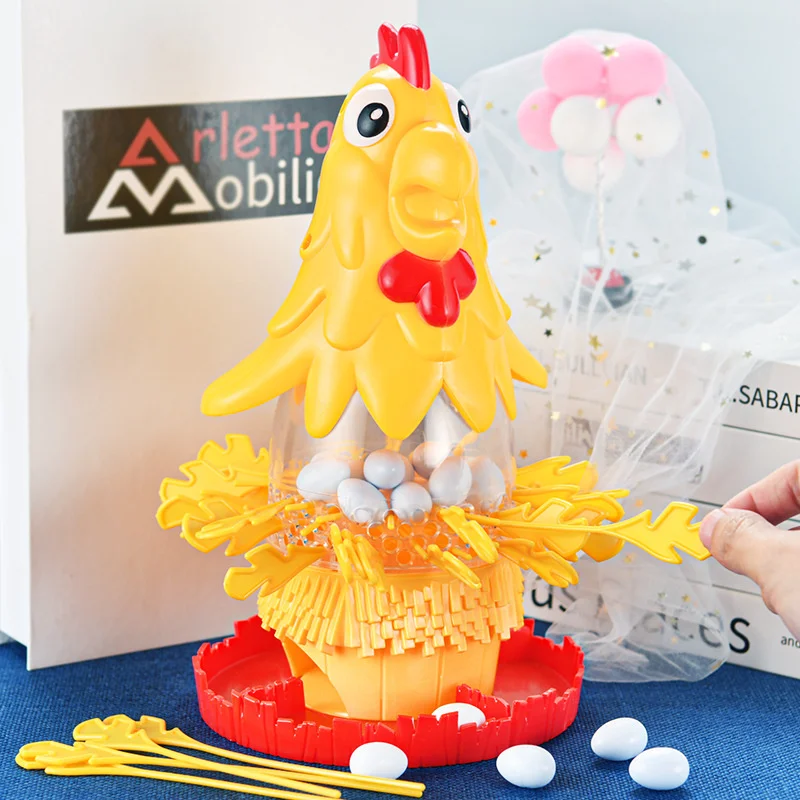 Hen Plucking Hair Table Games Toy Fun Hen Laying Egg Multiplayer Party Interactive Props Drawing Lots Board Games for Kids Adult