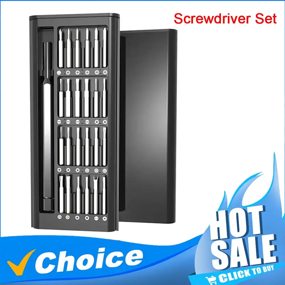 

Набор прецизионных магнитных отверток, 25 в 1 с набором мини-карманных отверток из 24 предметов, небольшой ремонтный набор для мобильного телефона/ПК/игр