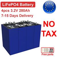 EU PL Warehouse 3.2V 100Ah 280Ah Grade A Prismatic Lithium Cell 10000 Cycles DIY Electric Vehicle RV Solar Battery Pack No Tax