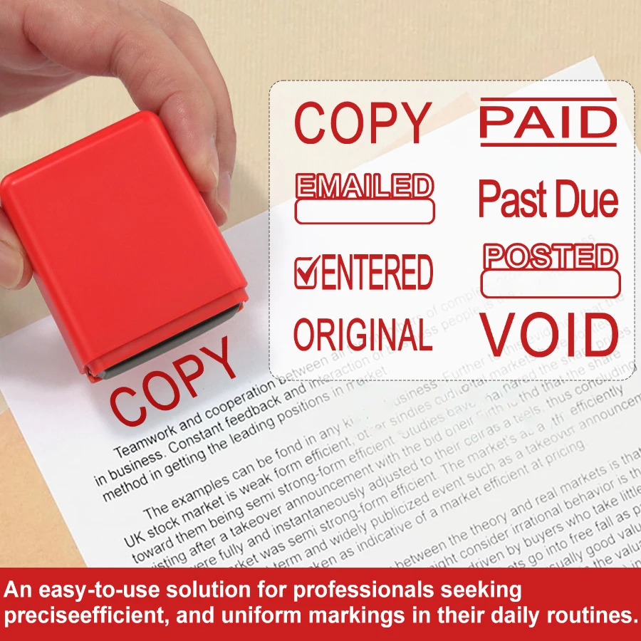 ختم مكتب الحبر الأحمر، سجل العمل، معجون البريد الإلكتروني الأصلي، نسخة باطل مدفوعة، تم إدخالها عشوائيًا بخمسة ألوان #4