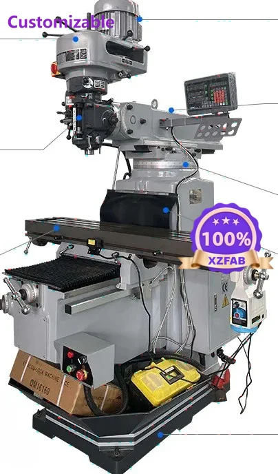 Factory Direct 2026 Custom Profiling Vertical Turret Milling Machine No. 4 No. 5 Turret Milling Machine