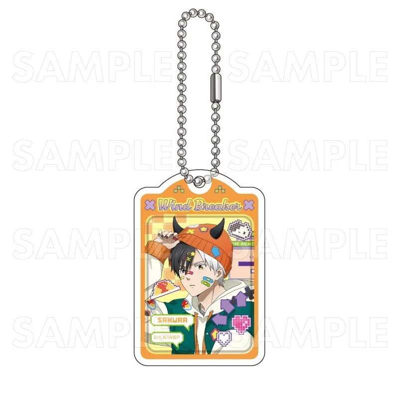Wind Breaker 6cm Acrylic Keychain, Sakura & Suo, Easter charm for keys, bags and backpack decor