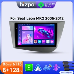 Hizpo 8G+128G Android Radio For Seat Leon 2 MK2 2005 - 2012 Car Multiemdia Video Player CarPlay Auto 2din Head Unit GPS Stereo