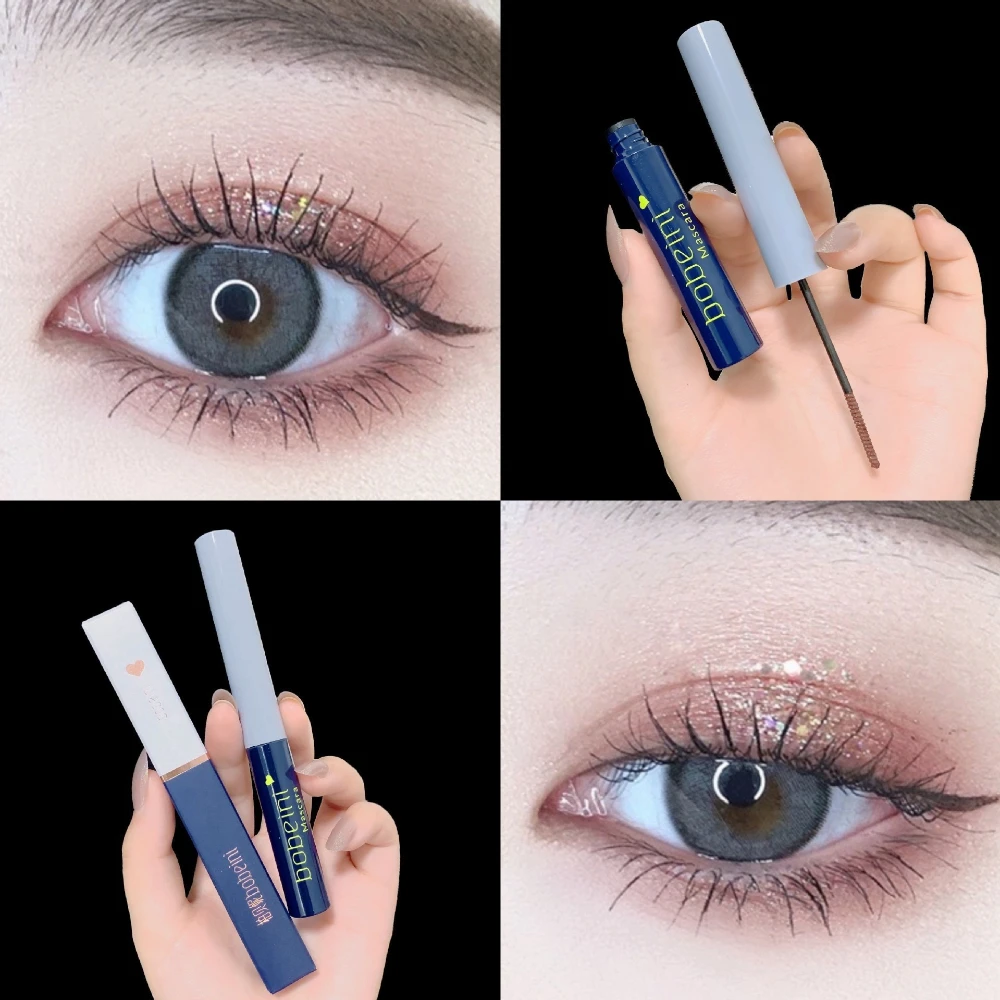 Rímel preto 4d, espessamento, alongamento, ondulação, rímel de fibra líquida à prova d'água, maquiagem feminina, rímel cosmético à prova d'água