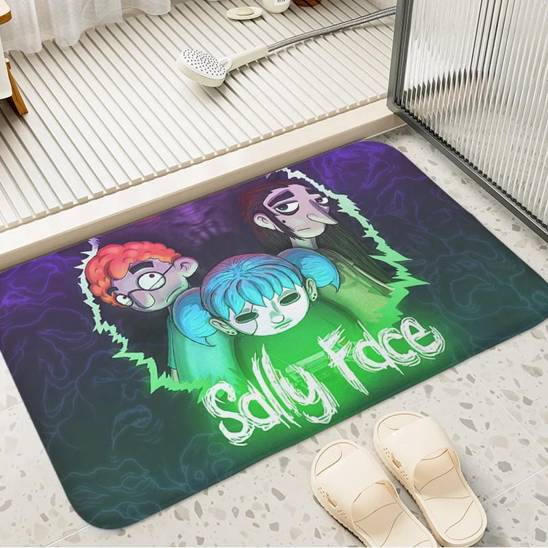 

Door Mat for Bathroom Non-slip T-Sally Face Custom Doormat Hallway Balcony Corridor Carpet Slip-resistant Bedroom Rug Home