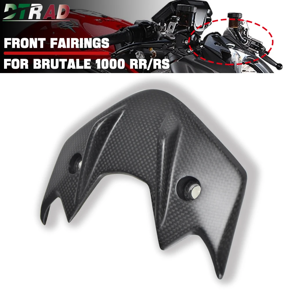 

For MV Agusta Brutale 1000 RR RS 2018-2025 Carbon Fiber Front Fairing HeadLight Upper Parts Head Cover Motorcycle Modified Parts