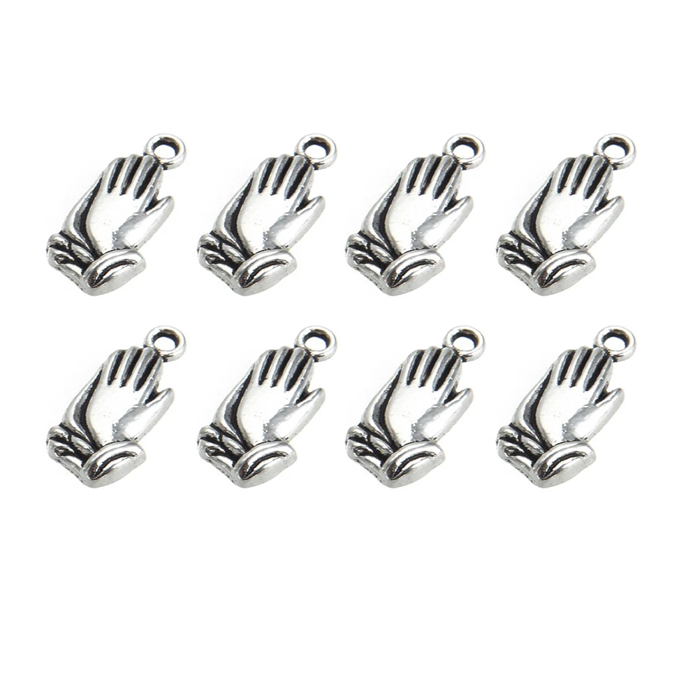 

Prayer Ornaments 5 Packs Alloy Zen Gesture Charms Pendants Natural Stone Nail DIY Jewelry Making Crafting Accessories