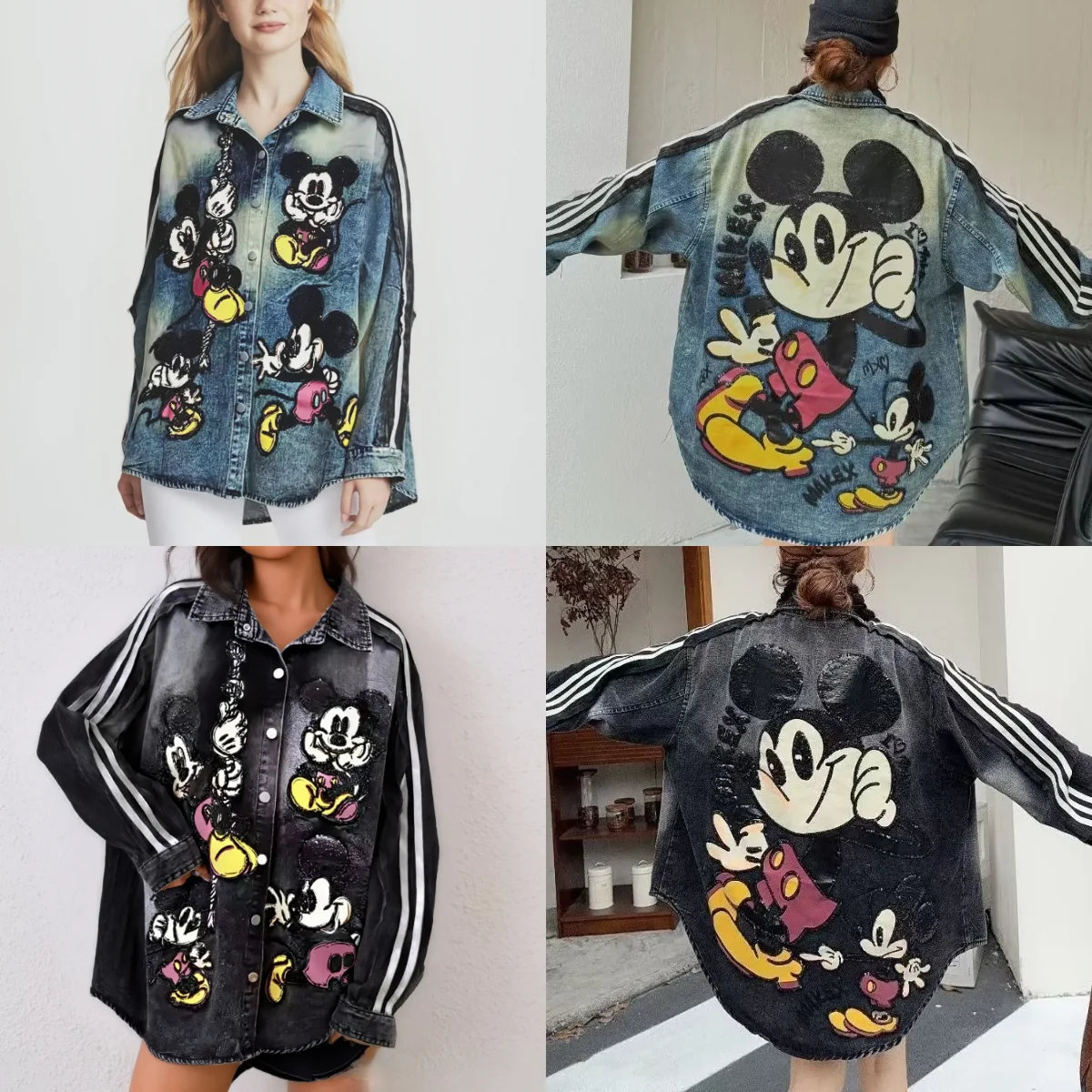 

Джинсовая куртка люксового бренда европейского и американского бренда, прочная вышивка блестками, свободный женский топ средней длины