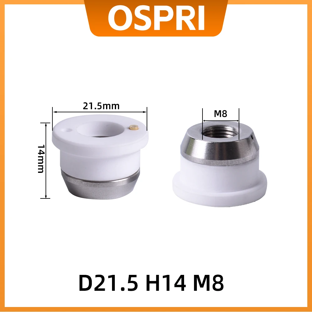 Ospri Laser céramique D17.8 M8 D21.4 M8 D41 M11 D21.5 M8 pour tête de découpe Laser Ospri LC20 LC40 LC80 LC218