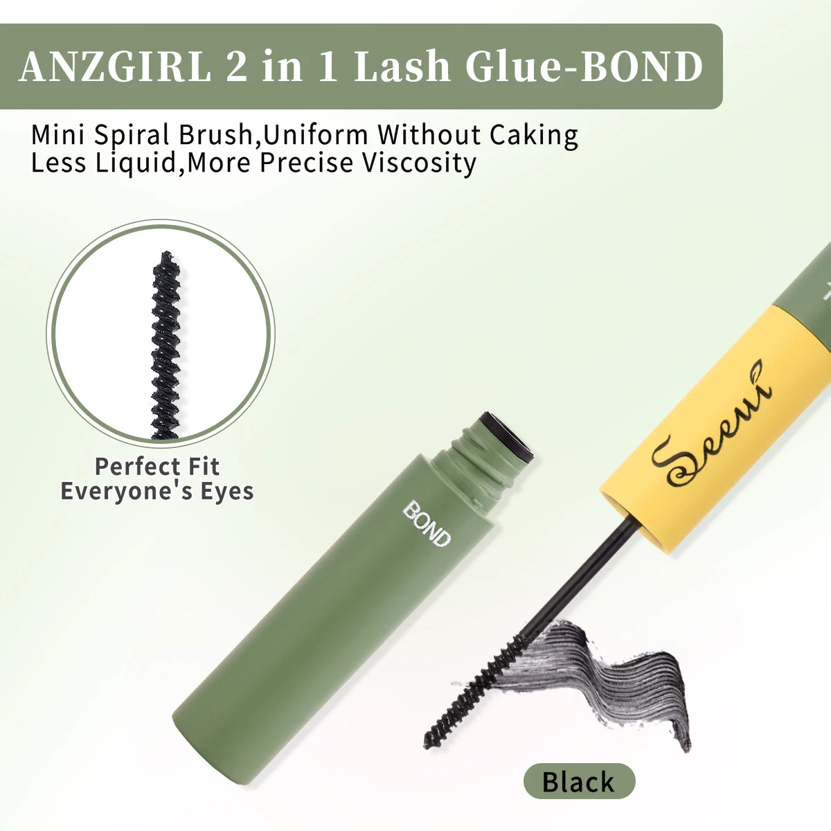 Kit per ciglia finte Lunghezza mista Estensione ciglia con legame e sigillo Pennello per rimozione pinzette Facile applicazione Regalo per trucco a molla