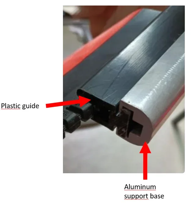 Plastic Guide of Plastic Zipper for High Speed Rolling Door Shutter roller Gate Accessories