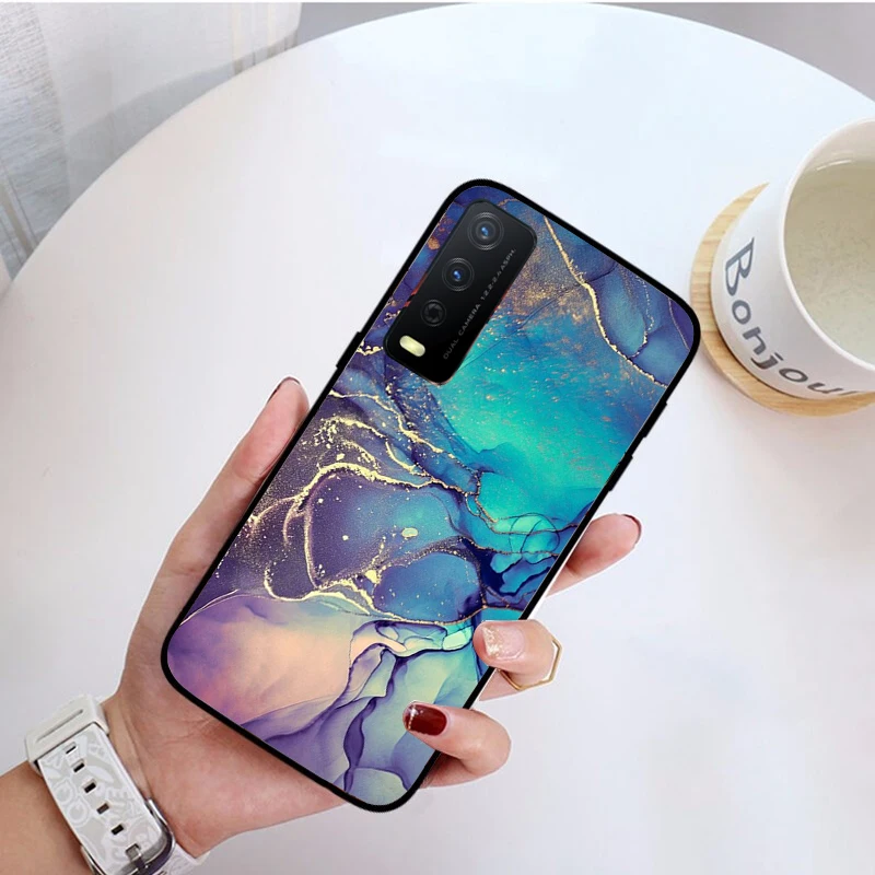 Colorful Marble Phone Case For VIVO Y31 Y21 Y70 Y21S Y20 Y72 1907 Y12 Y11S Y53S Y33S Y55 Y76 Y51 Y15S Y01