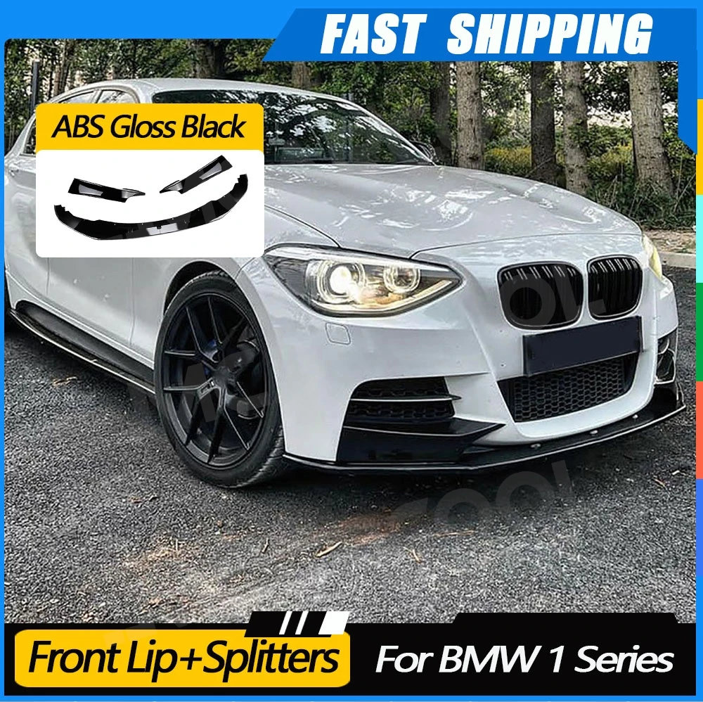 

ABS Carbon Look Front Bumper Lip Splitter For BMW F20 F21 Pre M Sport 2012-2014 Front Chin Spoiler Cover Accessories Car Styling