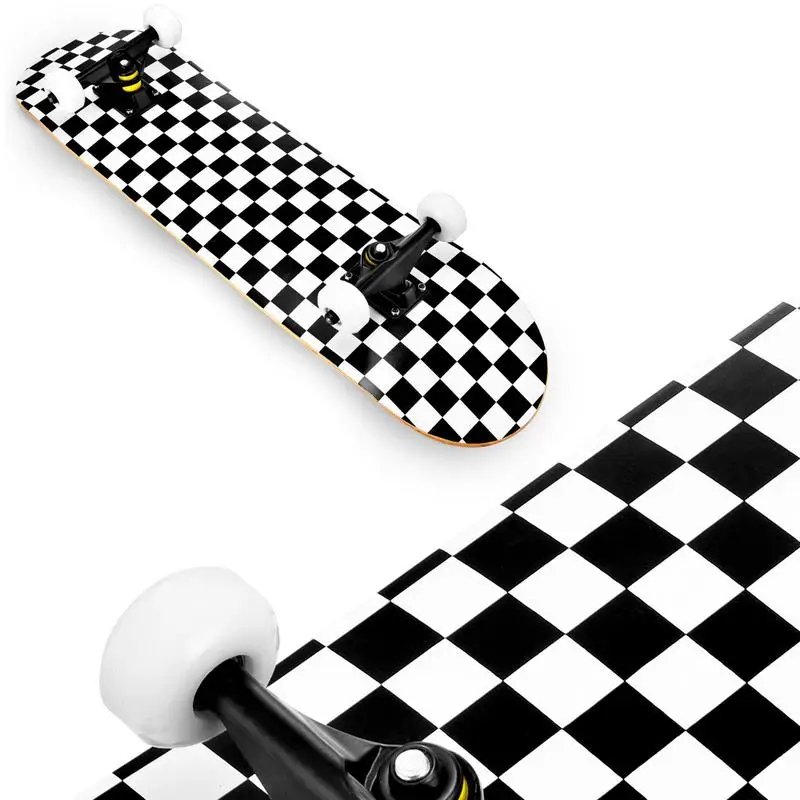 Skateboards 31'X 8'Complete Standard Skateboards For Beginners With 7 Layers Canadian Maple Double Kick Concave Skateboard