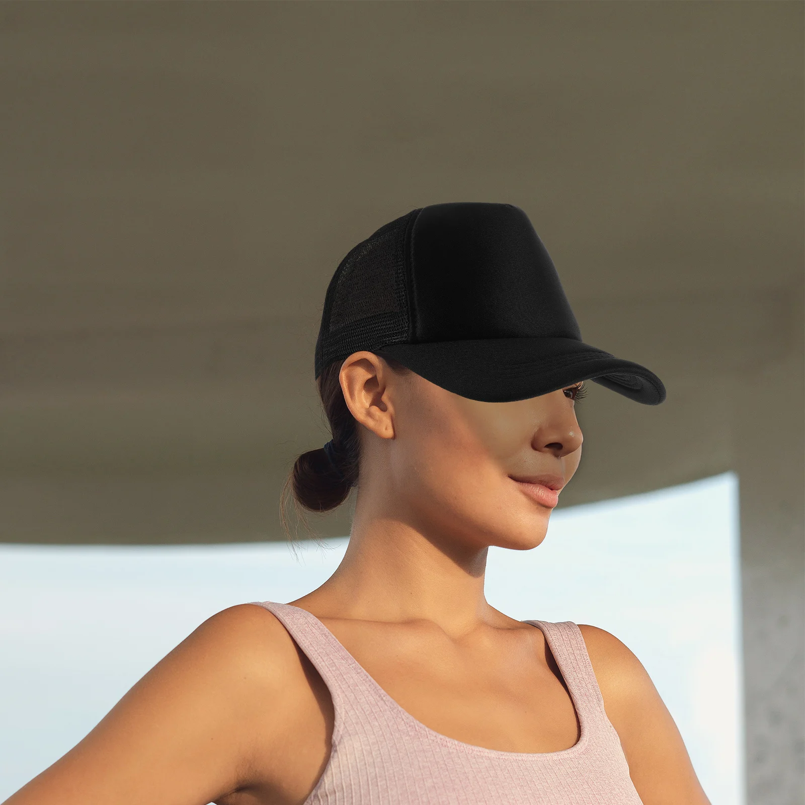 

10 Pieces Black Blank Mesh Baseball Caps DIY Heat Transfer Hats Sublimation Trucker Cap For Outdoor Tennis Hiking Fishing
