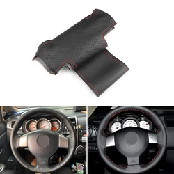 For Nissan Tiida 2004-2010 Versa Note Livina 2006-2012 Sylphy 2006-2019 Car Steering Wheel Leather Cover Interior Accessories