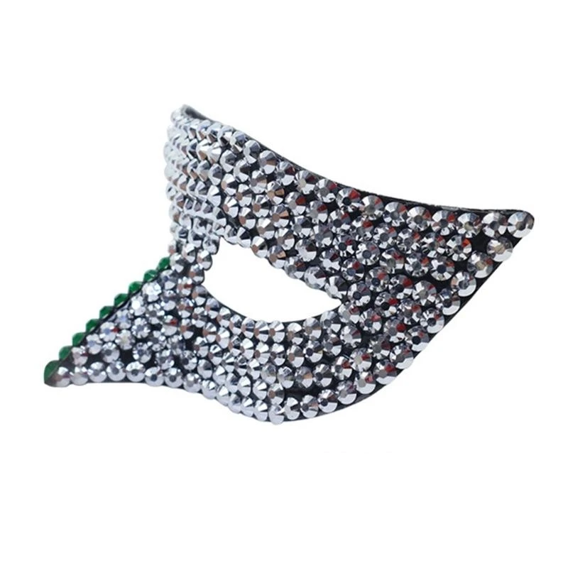 Strasssteine ​​Augenmaske Halloween Cosplay -Maske Halbgesichtsmaske für Männer Frauen Cosplay