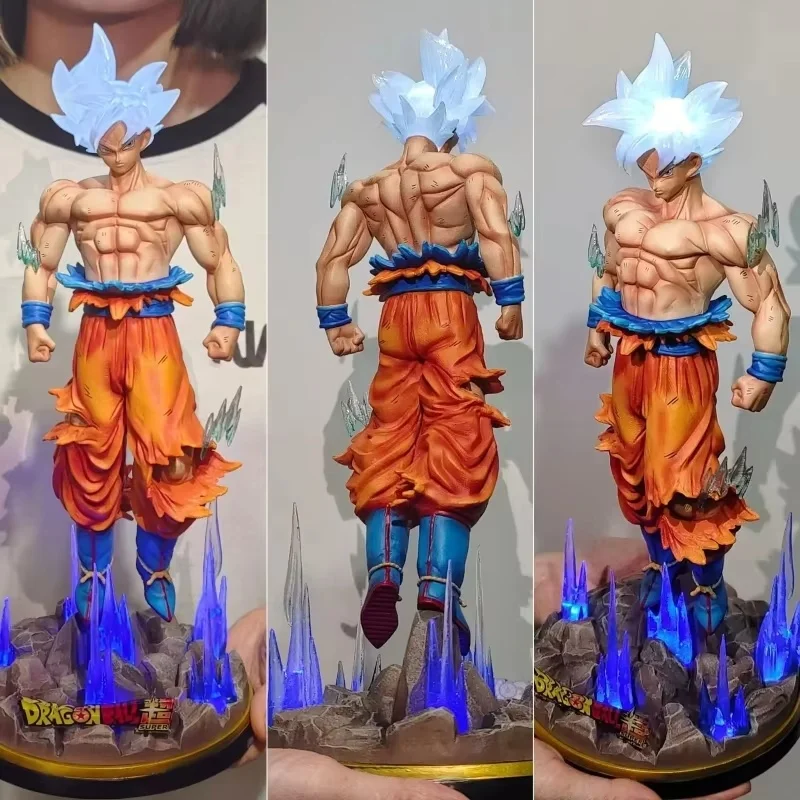 Dragon Ball Z 32cm Ultra Instinct Goku Figure Gk Anime Figure Large Luminous Pvc Collectible Model Doll Statue Toy Gifts