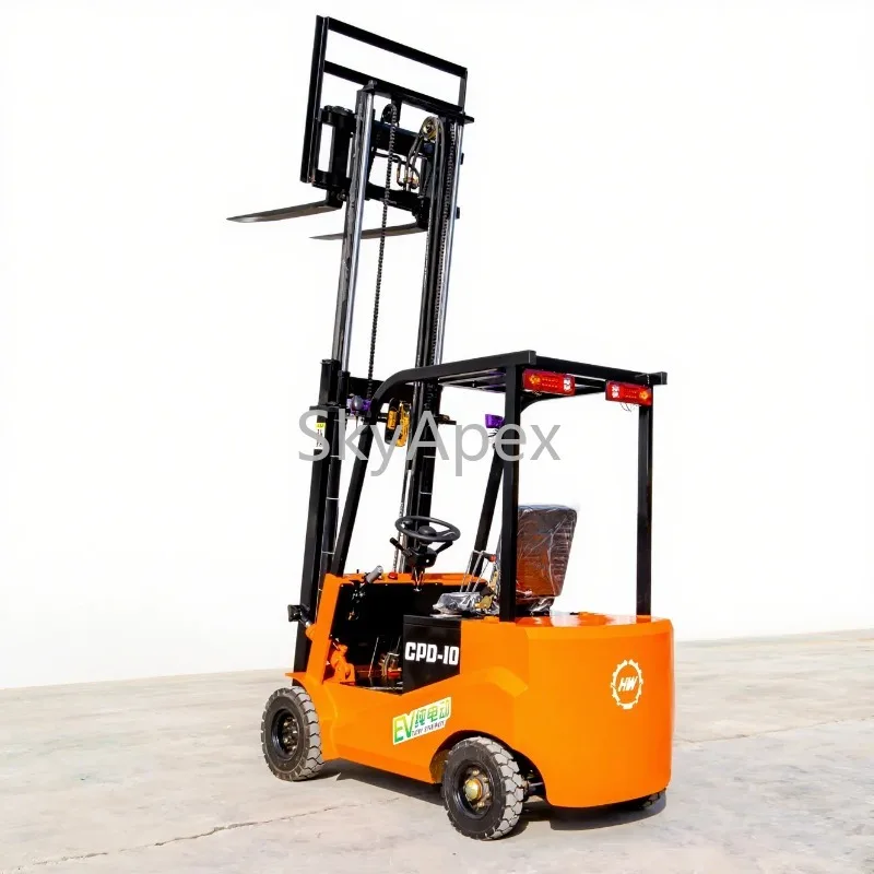 1トン電動フォークリフト、倉庫用コンパクト、3mリフト、カスタマイズリチウム電池、CE認証、工場直販、在庫あり