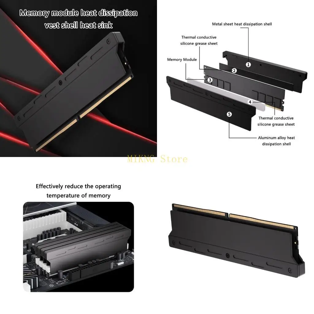 

Memory Heat Sink Replacement for DDR5 DDR4 DDR3 Cooling Heatsink Dissipation best sale